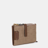 Cartera pequeña en nylon camel