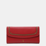 Cartera grande en piel roja