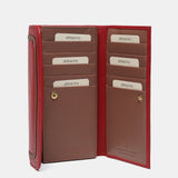 Cartera grande en piel roja