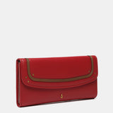 Cartera grande en piel roja