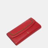 Cartera grande en piel roja