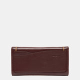 Cartera grande en piel burdeos