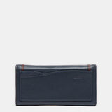 Cartera grande en piel azul