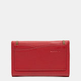 Cartera mediana en piel roja