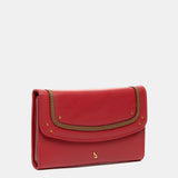 Cartera mediana en piel roja