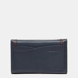Cartera mediana en piel azul