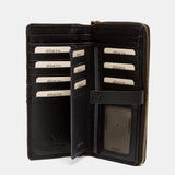 Cartera grande en piel negra