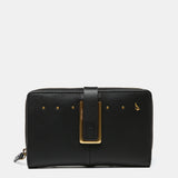 Cartera mediana en piel negra