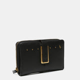Cartera mediana en piel negra