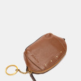 Monedero en piel cognac