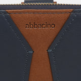 Large blue leather wallet