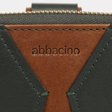 Large green leather wallet