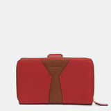Medium red leather wallet