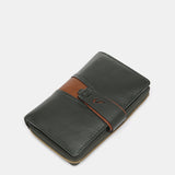 Cartera mediana en piel verde