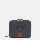 Small blue leather wallet