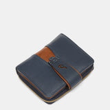 Small blue leather wallet