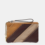 Monedero en piel en tonos camel
