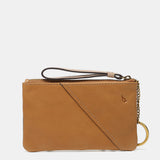 Monedero en piel en tonos camel