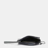Leather wallet in blue tones