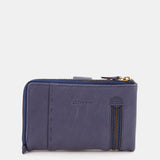 Cartera grande en piel azul