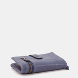 Cartera grande en piel azul