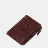 Cartera pequeña en piel burdeos