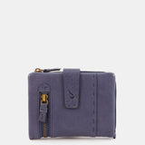 Small blue leather wallet