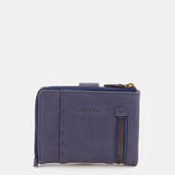 Small blue leather wallet