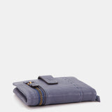 Small blue leather wallet