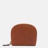 Monedero en piel cognac