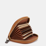 Monedero en piel cognac