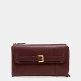 Large burgundy leather wallet