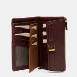 Large burgundy leather wallet