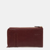 Large burgundy leather wallet