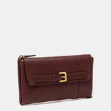 Large burgundy leather wallet