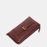 Large burgundy leather wallet