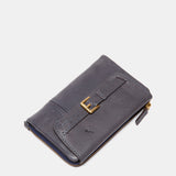 Cartera mediana en piel azul