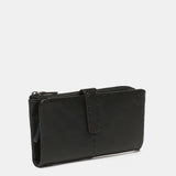Large black leather wallet