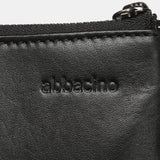 Large black leather wallet