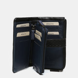 Medium black leather wallet
