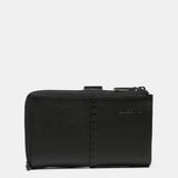 Medium black leather wallet