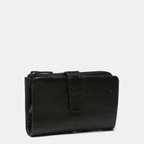 Medium black leather wallet