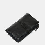 Medium black leather wallet