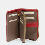 Cartera mediana en piel roja