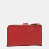 Cartera mediana en piel roja