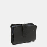 Small black leather wallet