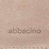 Bolso para móvil en piel y serraje beige