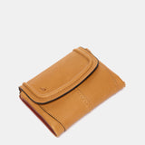 Cartera pequeña en piel cognac