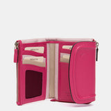 Cartera pequeña en piel fucsia