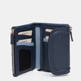 Cartera pequeña en piel azul